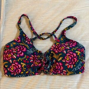 Xhilaration adjustable Floral Bikini Top